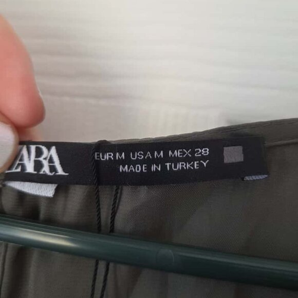 Zara Army Green Mini Dress M NWT $50 - Picture 7 of 11